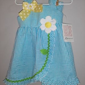 NWT Bonnie Baby Gingham Sundress Bloomers 18 Month